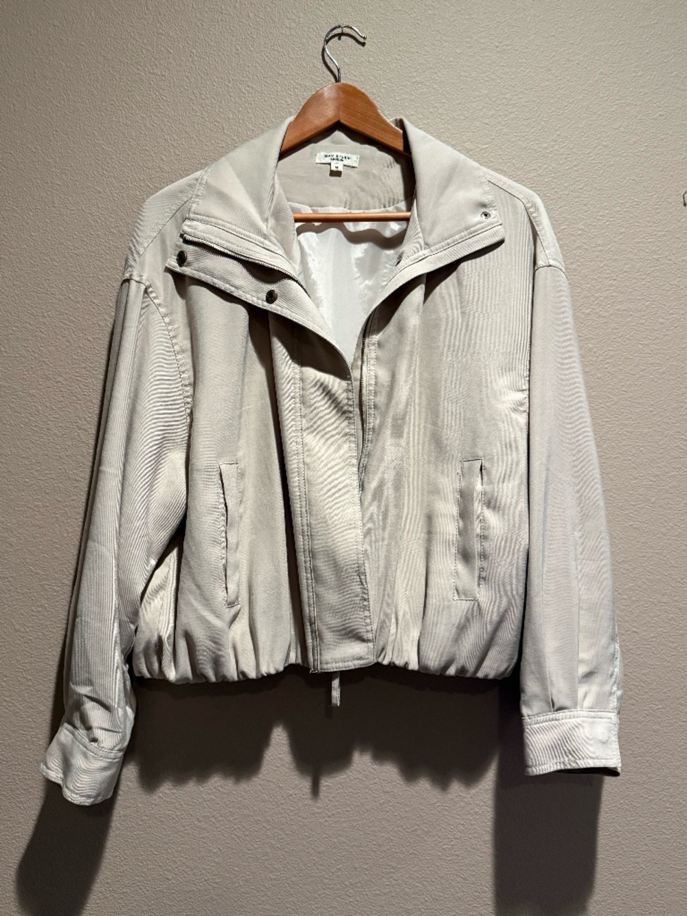 Max Studio, Light beige, Fall Jacket, Size M